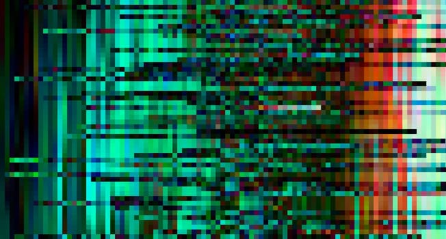 Trendy line art pattern with glitch on dark background. Modern style vector. Abstract blue geometric element