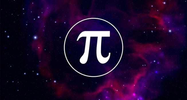 Pi day. Science Space Illustration Infinitely