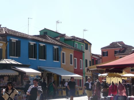 Burano, Italy October 11, 2019: Burano is an island in the Venetian Lagoon, northern Italy, near Torcello at the northern end of the lagoon