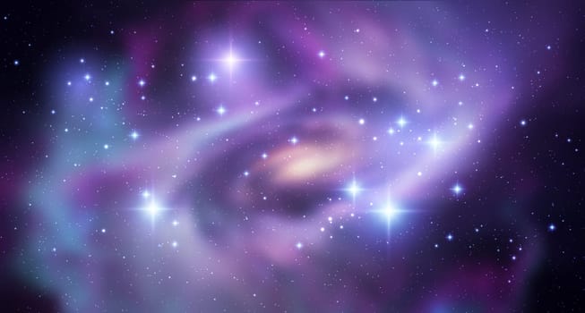 Space vector background with realistic nebula