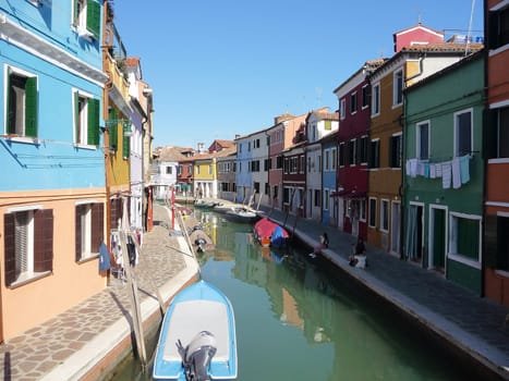 Burano, Italy October 11, 2019: Burano is an island in the Venetian Lagoon, northern Italy, near Torcello at the northern end of the lagoon