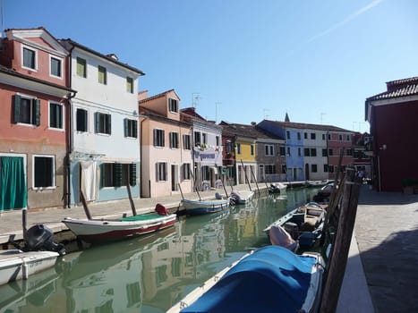 Burano, Italy October 11, 2019: Burano is an island in the Venetian Lagoon, northern Italy, near Torcello at the northern end of the lagoon