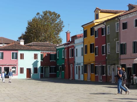 Burano, Italy October 11, 2019: Burano is an island in the Venetian Lagoon, northern Italy, near Torcello at the northern end of the lagoon