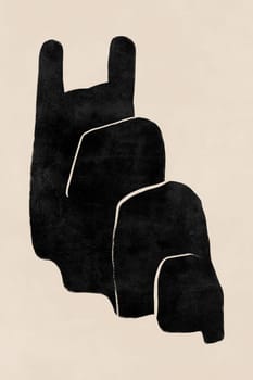 Printable wall art poster print. Hand drawn minimalism design for scandinavian interior.