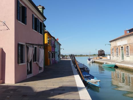 Burano, Italy October 11, 2019: Burano is an island in the Venetian Lagoon, northern Italy, near Torcello at the northern end of the lagoon