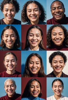AI generated of a series of photos of people with different expressions