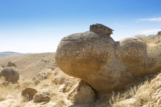 Valley of the spheres, Torysh, Mangystau region, Kazakhstan. Torysh geomorphosite