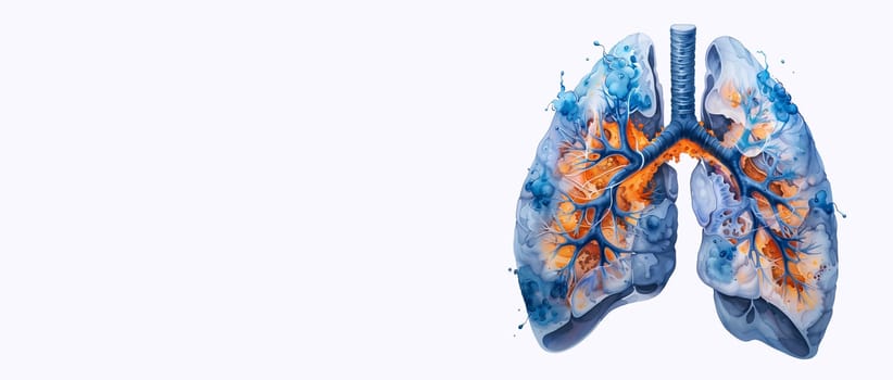 Lung of a smoker with cigarettes, x-ray of the organ, world no tobacco day, unhealthy addiction to nicotine , medical health risk