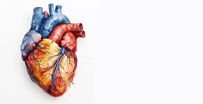 Heart attack, Myocarditis disease, inflammation of the muscle, thrombosis and cardiac stress, hands holding human organ