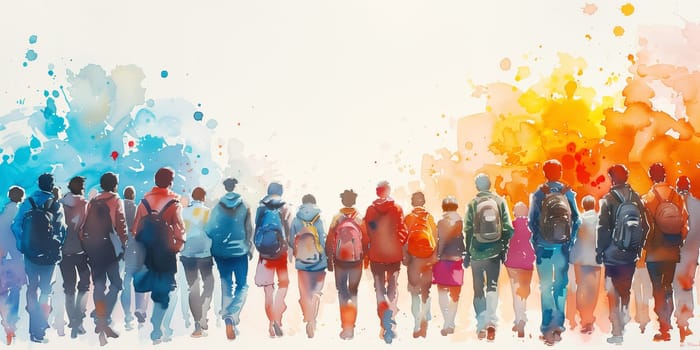 Multicultural people, volenteer and humanitarian aid concept, charity and friendship, support teamwork, human rights and diversity