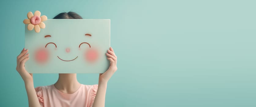 Happy smiling face, mental health concept, positive thinking and attitude, emotion, support and evaluation