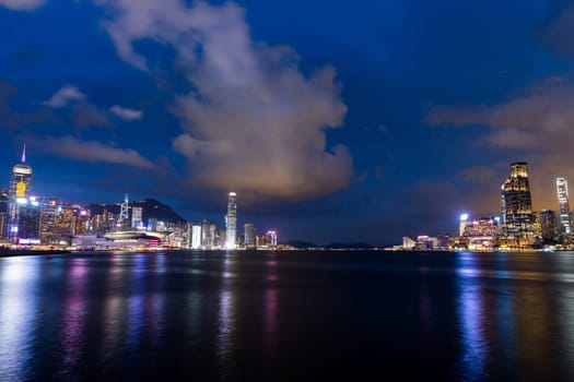 Hong Kong 26 June 2023: Hong Kong city at night