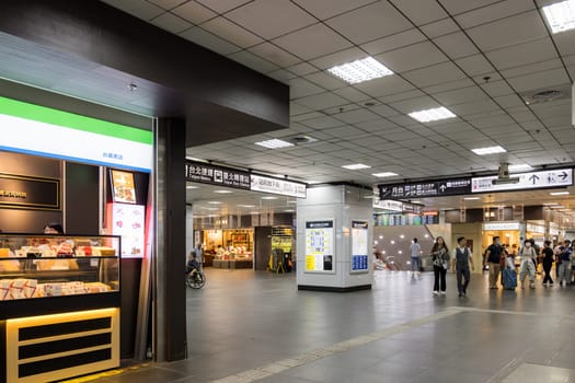 Taipei, Taiwan 25 July 2023: Inside of the Taipei main station