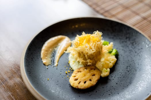 Stunning dishes in fine dinning restaurant