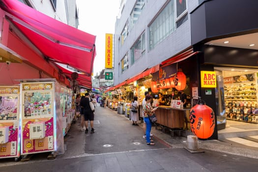 Taipei, Taiwan 13 September 2023: Taipei City street in Ximending