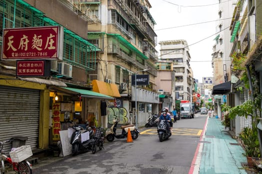 Taipei, Taiwan 02 October 2023: Taipei city street