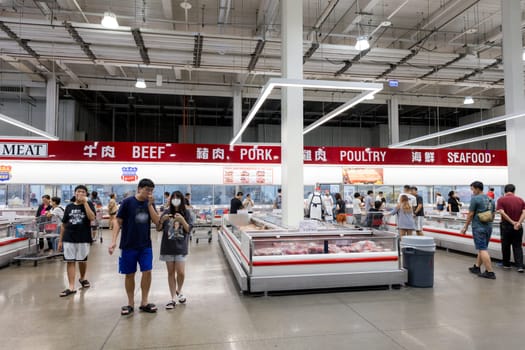 Taiwan 22 September 2023: Inside of the Costco Store