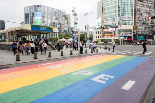 Taipei, Taiwan 13 September 2023: Ximending district in Taipei city of Taiwan