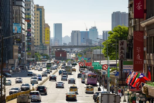 Taiwan 25 July 2023: Taipei City street