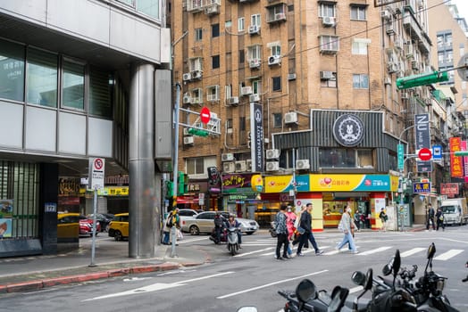 Taipei, Taiwan 28 December 2023: Taipei city in Ximen district