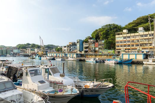 Taiwan 06 July 2023: Zhengbin Fishing Port in Keelung of Taiwan