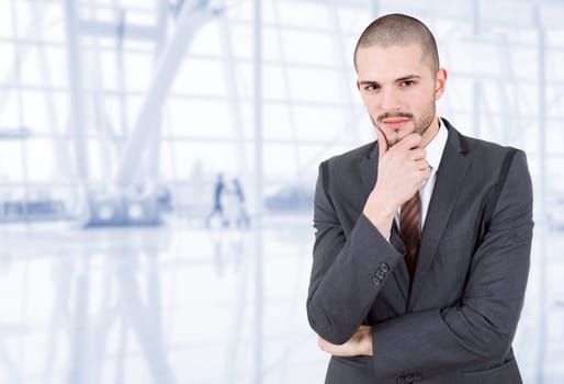 pensive business man portrait at the office
