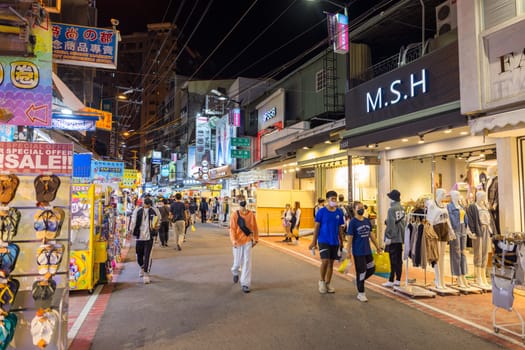 Taichung, Taiwan 21 October 2022: Fengjia Night Market in Taichung of Taiwan