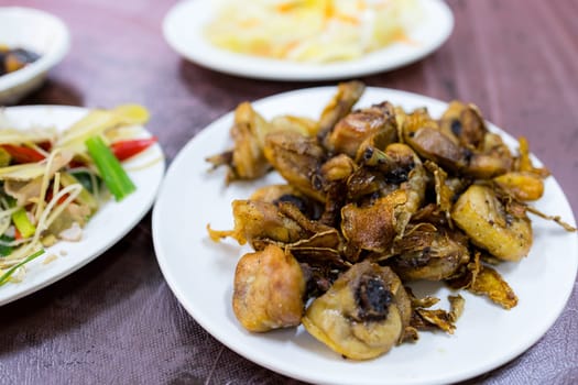 Deep fry chicken dish in Taiwanese local restaurant