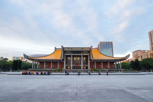 Taipei, Taiwan  18 January 2024: Sun Yat Sen Memorial Hall in Taipei city