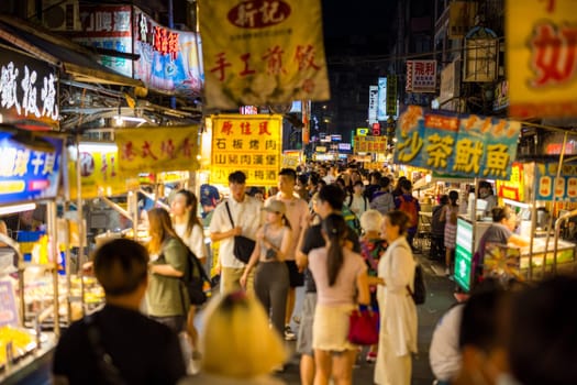 Keelung, Taiwan 06 July 2023: Keelung Night Market in Taiwan