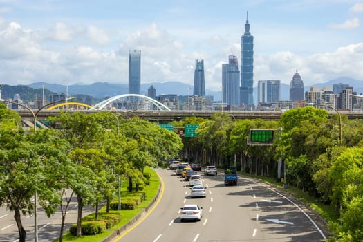 Taipei, Taiwan 25 July 2023: Taipei city landmark
