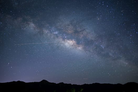 Beautiful Starry night sky in Qingjing Farm of Taiwan