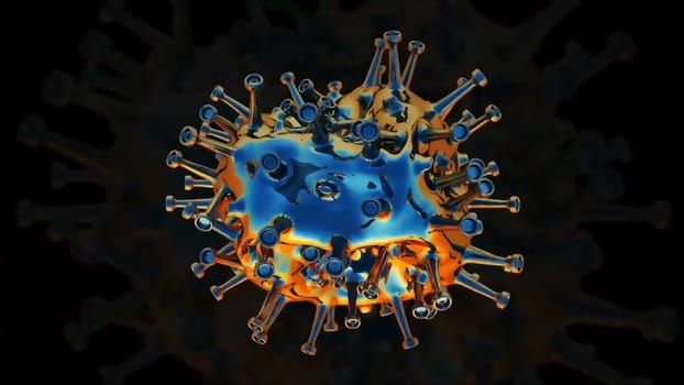 3D Rendering Corona Virus Covid-19 Pandemic