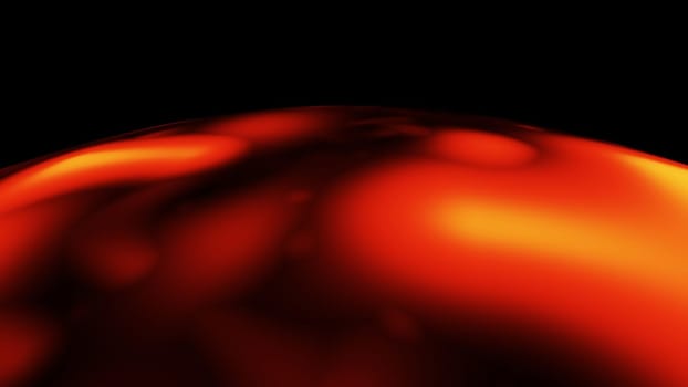 Digital Rendering Red Burning Fire Planet