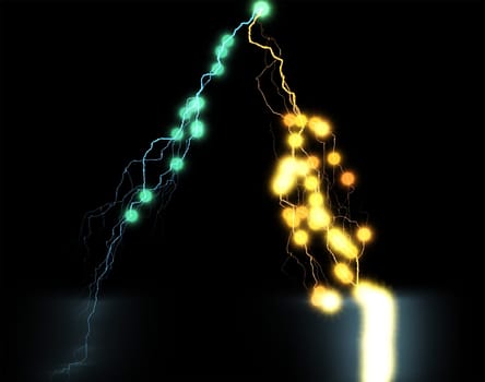 Digital Rendering Christmas Lights Electric Background
