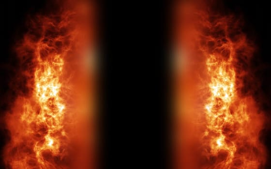 Digital Rendering Realistic Fire Burning Background