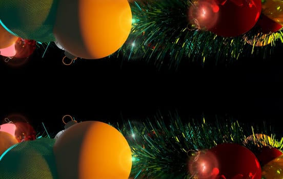 3D Rendering Christmas Greeting Card Festive Background