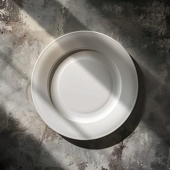 A white empty plate generated by artificial intelligence