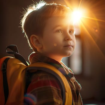 Portrait of a schoolboy generated by artificial intelligence