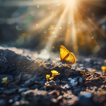 Photo of a beautiful butterfly generated by artificial intelligence