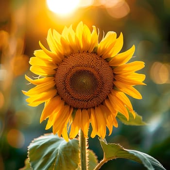 A field of beautiful sunflowers generated by artificial intelligence