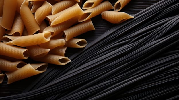 abstract background, Artistic depiction of light and black Pasta