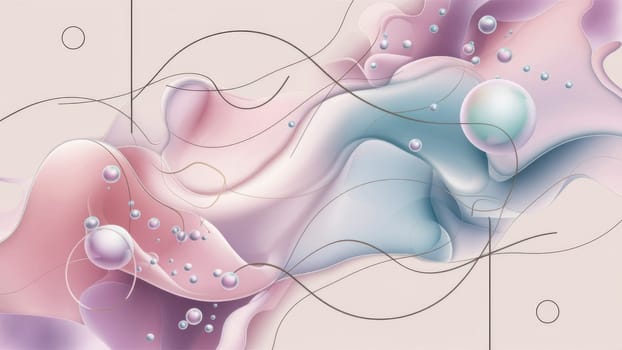 Abstract Geometric Background Design. A minimalist abstract background with circular geometric patterns in soft pink hues. Contains ample copy space
