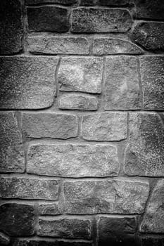 Detail of cladding and decoration on a wall outside