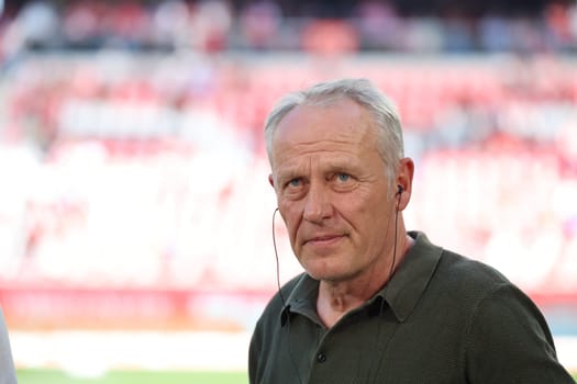 Coach Christian Streich (SC Freiburg) at the match of the 1st FBL: 23-24: 33rd Sptg. SC Freiburg - 1st FC Heidenheim  DFL REGULATIONS PROHIBIT ANY USE OF PHOTOGRAPHS AS IMAGE SEQUENCES AND/OR QUASI-VIDEONann  Photo: Joachim Hahne/johapress