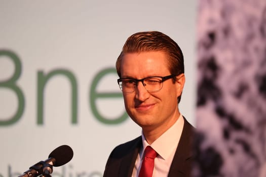 Matthias Wössner (Deputy Member of the Board of Sparkasse Schwarzwald-Baar)  at the 40th anniversary of the Furtwangen Ski Boarding School