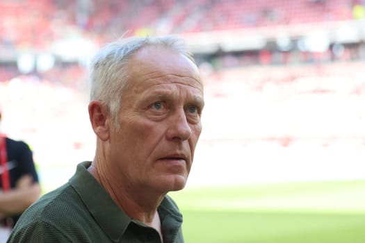 Coach Christian Streich (SC Freiburg) at the match of the 1st FBL: 23-24: 33rd Sptg. SC Freiburg - 1st FC Heidenheim  DFL REGULATIONS PROHIBIT ANY USE OF PHOTOGRAPHS AS IMAGE SEQUENCES AND/OR QUASI-VIDEONann  Photo: Joachim Hahne/johapress