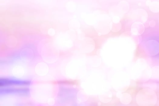 Abstract blurred fresh vivid spring summer light delicate pastel blue pink white bokeh background texture with bright circular soft color lights. Beautiful backdrop illustration.
