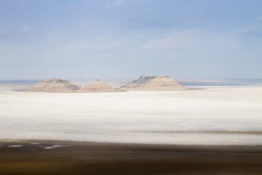 Mangystau region landscape, Karyn Zharyk depression, Kazakhstan. Central asia landscape