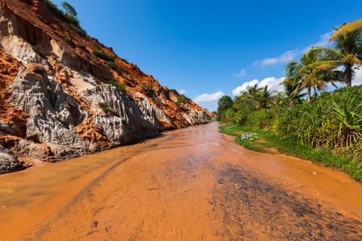 Fairy Stream Suoi Tien, Mui Ne, Vietnam. One of the tourist attractions in Mui Ne